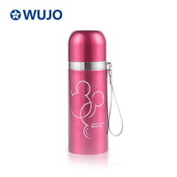 WUJO Custom Logo Bullet Insulated Stainless Steel Tea Thermal Thermos Flask