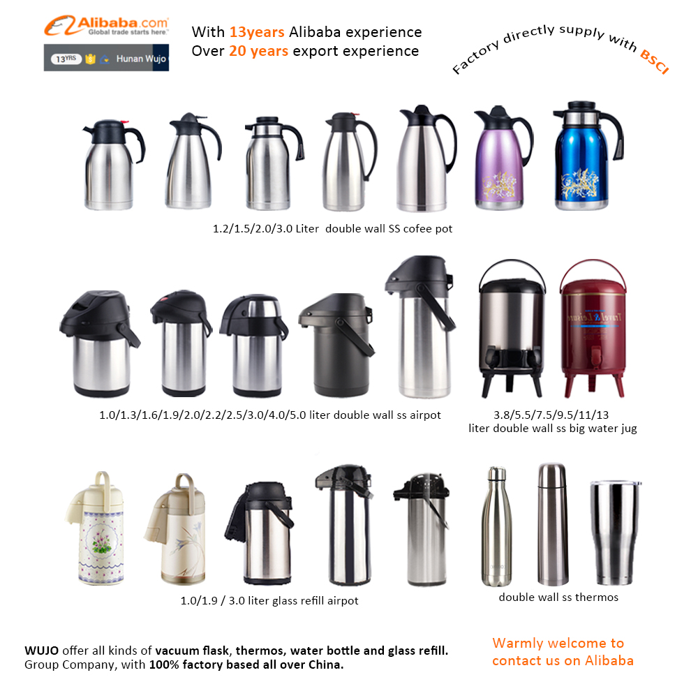 Manufacturer Airpot 24hr Hot Cold Water Coffee Thermos with Pump Dispenser