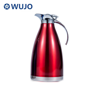 2L European Style Red Vacuum Insulated Double Wall Stainless Steel Thermos for Hotel