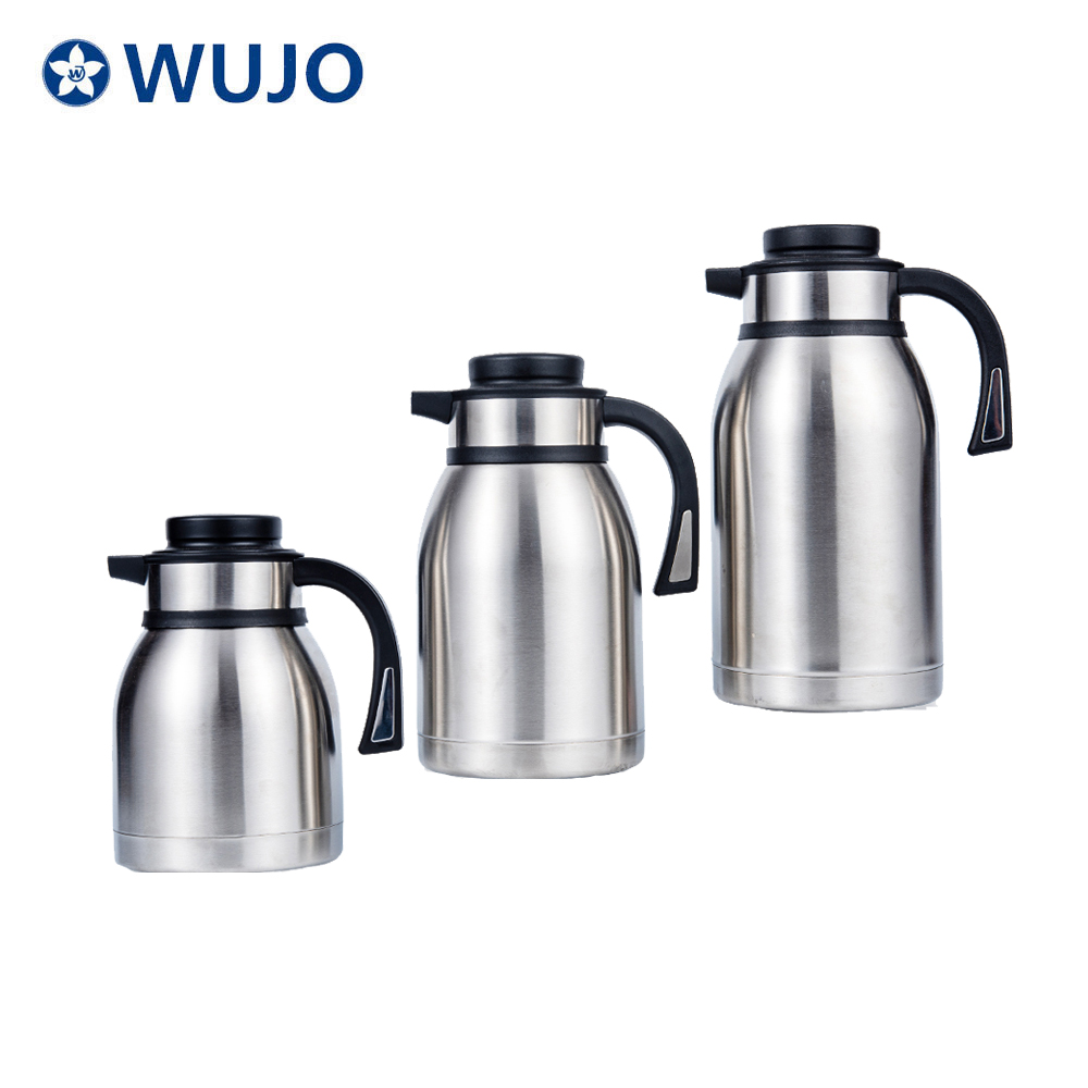 WUJO Red Arabic Style 304 Double Wall Stainless Steel Vacuum Jug