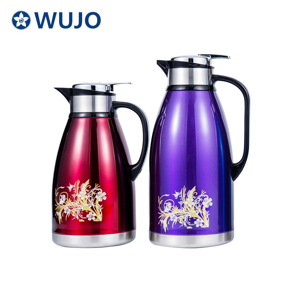 Arabian Style Stainless Steel Double Wall Airline Hotel Tea Thermal Flask Coffee Pot