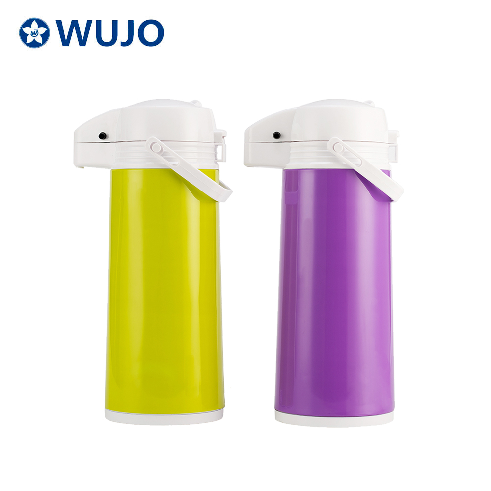 Factory 1L 1.9L Coffee Tea Water Air Pump Pot Thermos Vacuum Flask with Glass Refill