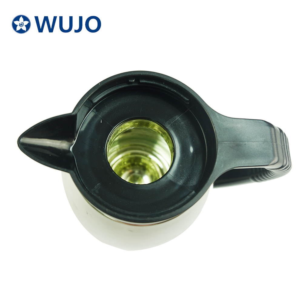 Wujo Hot Sale Stainless Steel White Glass Refill Arbic Coffee Pot