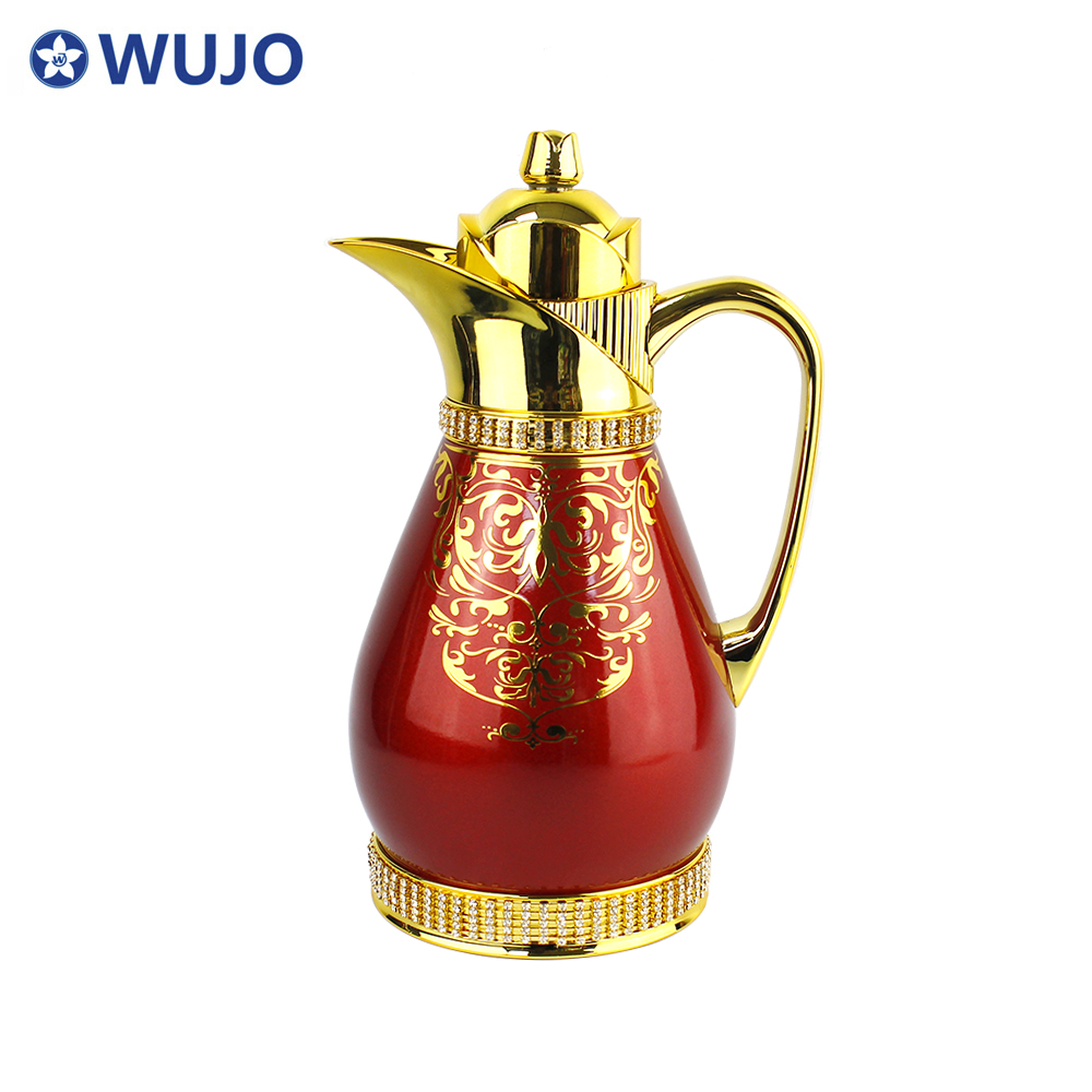 WUJO Luxury Arabic Style 1000ml Dallah Coffee Vacuum Tea Thermos from