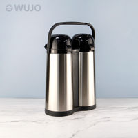 Manufacturer Twin Head Airpot Stainless Steel Good Quality Thermos with Glass Inside