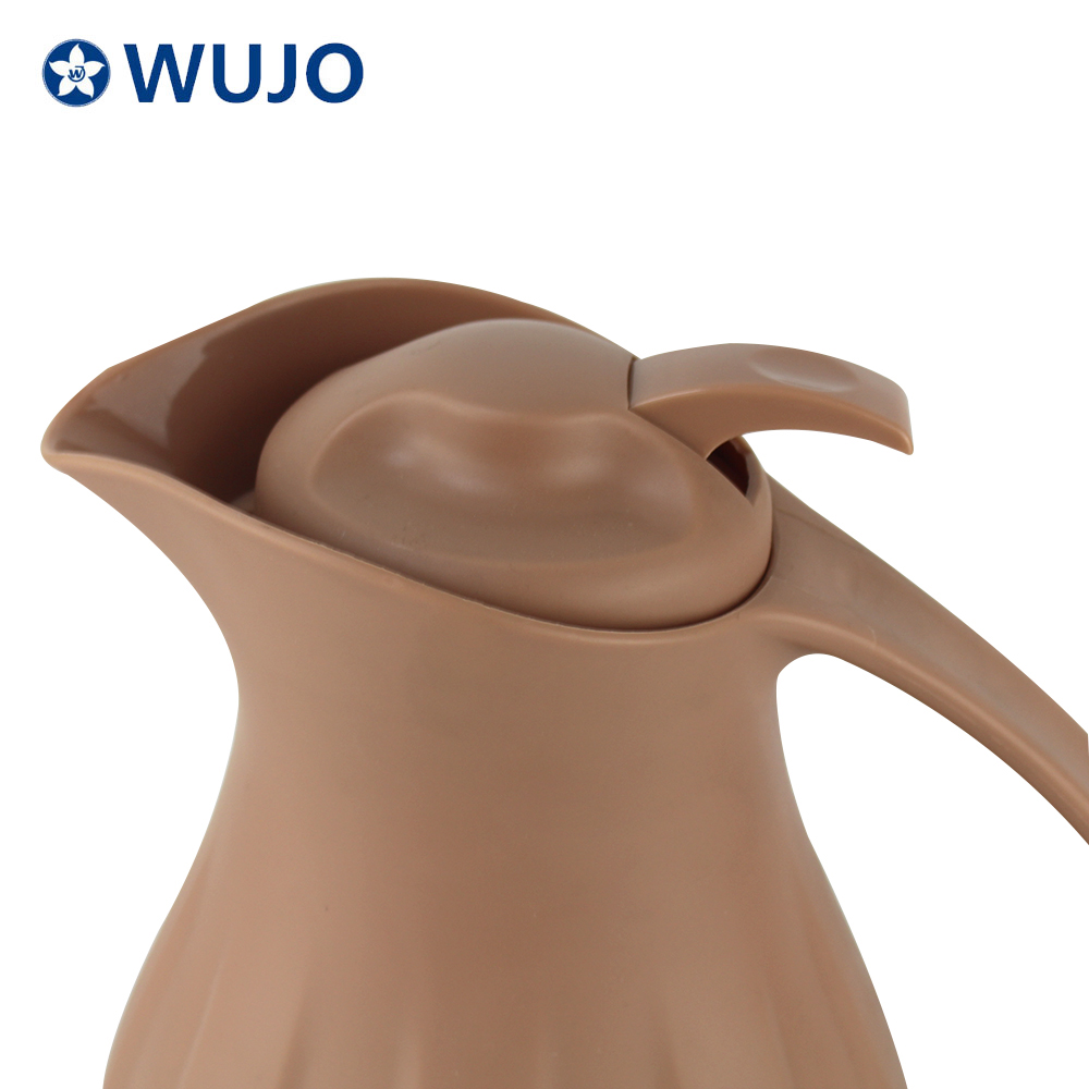 WUJO 2021 1.0L Arabic Plastic Thermos Vacuum Jug Coffee Pot Tea Flask with Glass Liner