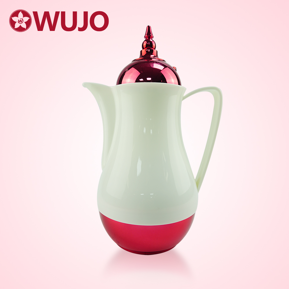 WUJO 0.5L 1L Small Glass Refill Arabic Plastic Vacuum Flask