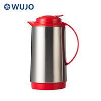Glass Refill Press Button Arabic Thermal Vacuum Flask with Stainless Steel Body